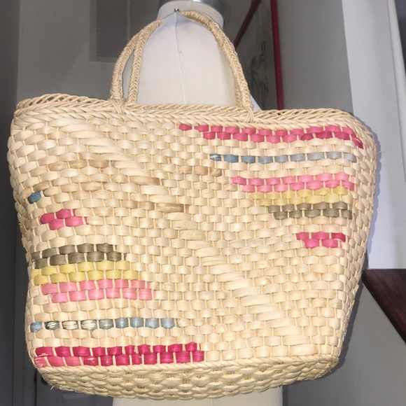 Vintage Large Sized Handwoven Straw totebag ๐ - Picture 2 of 7